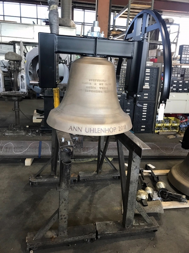 Verdin Factory Tour - April 2018 - Restoring And Mounting A Customer's Bell