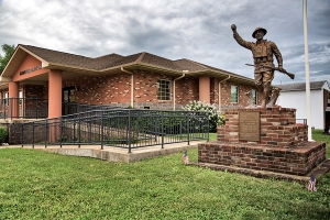 Administration Building and Doughboy Statue